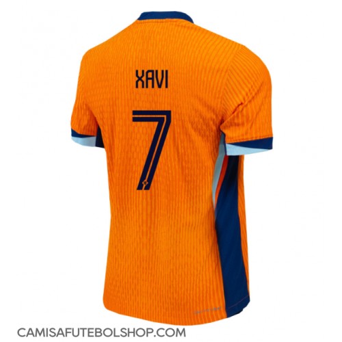 Camisa de time de futebol Holanda Xavi Simons #7 Replicas 1º Equipamento Europeu 2024 Manga Curta